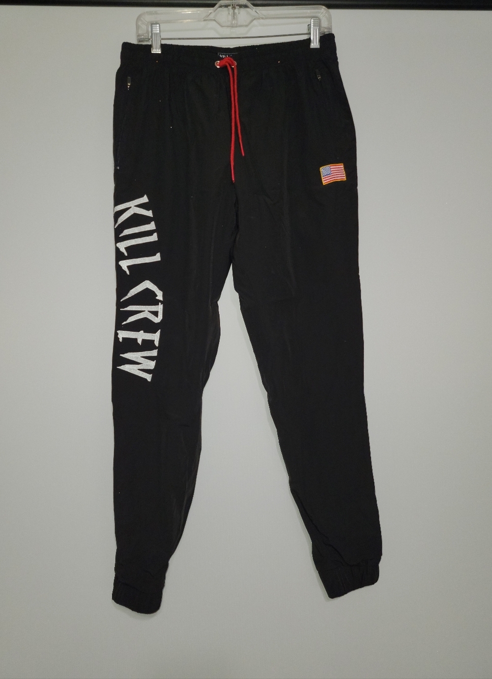 Kill Crew Black and Red Jogger Athletic Pants Size Medium